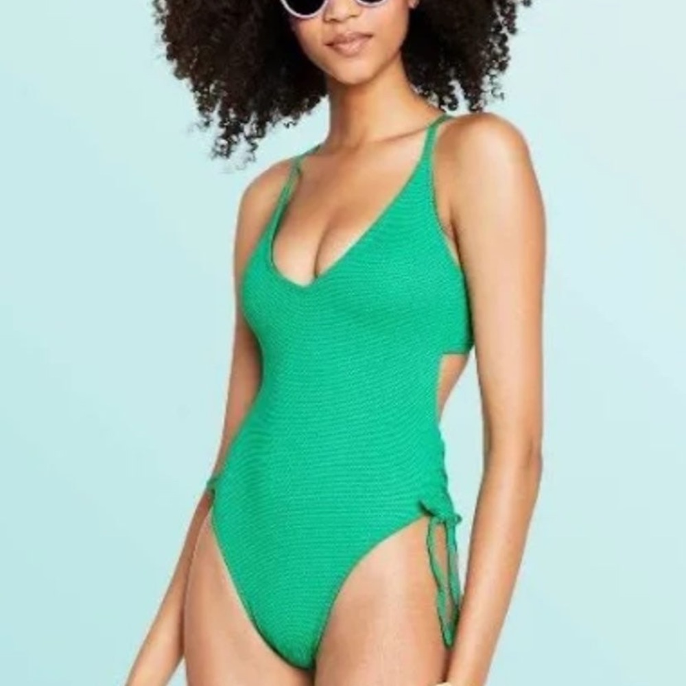 Stoney Clover Lane X Target Size XXS Green  Cheeky High Leg One Piece Swimsuit